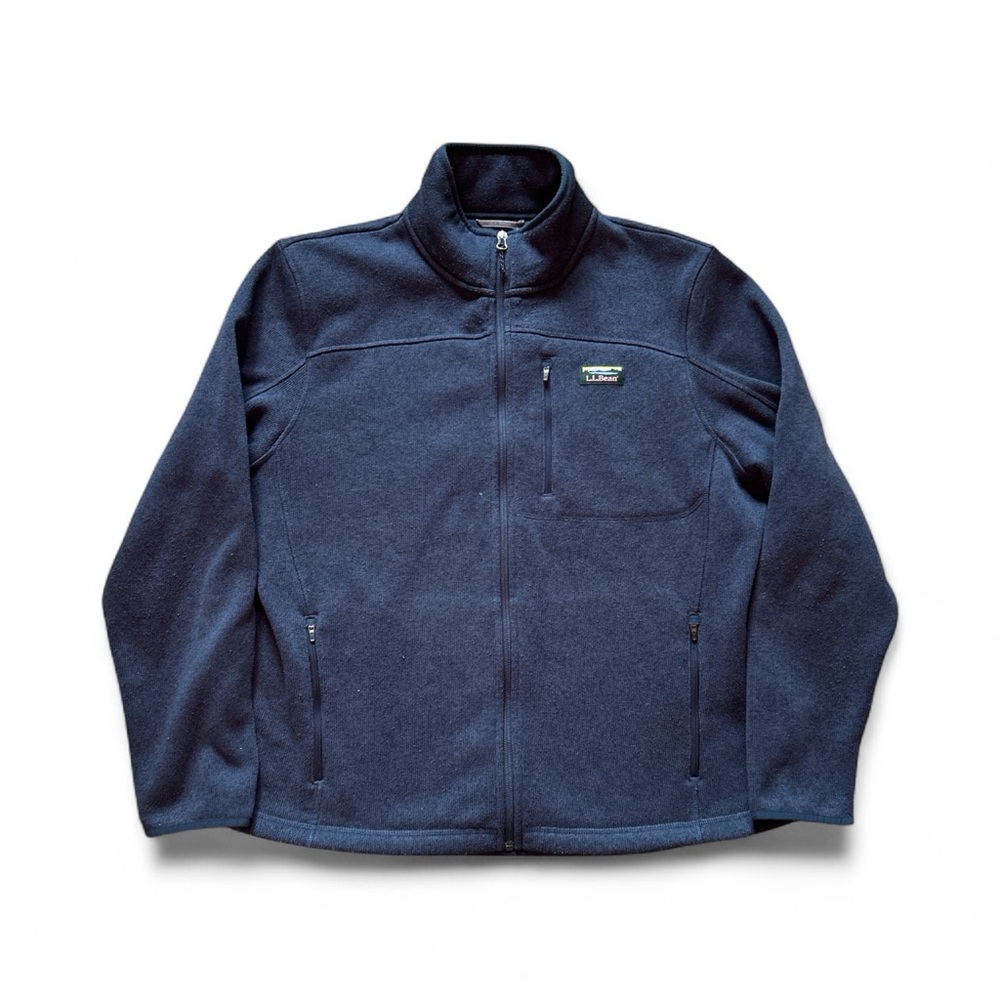 L.L.Bean Men’s Sweater Fleece Full-Zip Jacket Dark Blue $99 XL